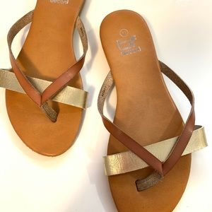 Betani Tan/Gold Sandals